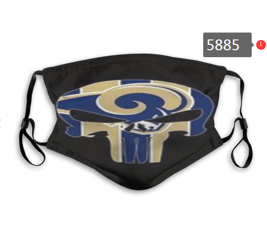 2020 NFL Los Angeles Rams Dust mask with filter->nfl dust mask->Sports Accessory